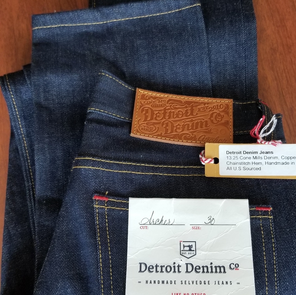 NWT Detroit Denim Selvedge jeans